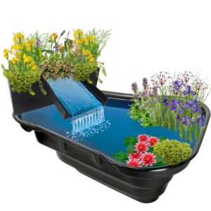 Voorgevormde Vijverbak 1000L + Plantenfilter met Waterval Rood