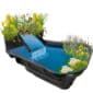 Voorgevormde Vijverbak 1000L + Plantenfilter met Waterval Wit