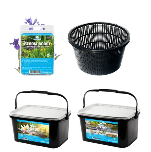 Ronde Vijvermand 22cm + Benodigdheden Cesto redondo para lagoa, 22 cm + Materiais necessários