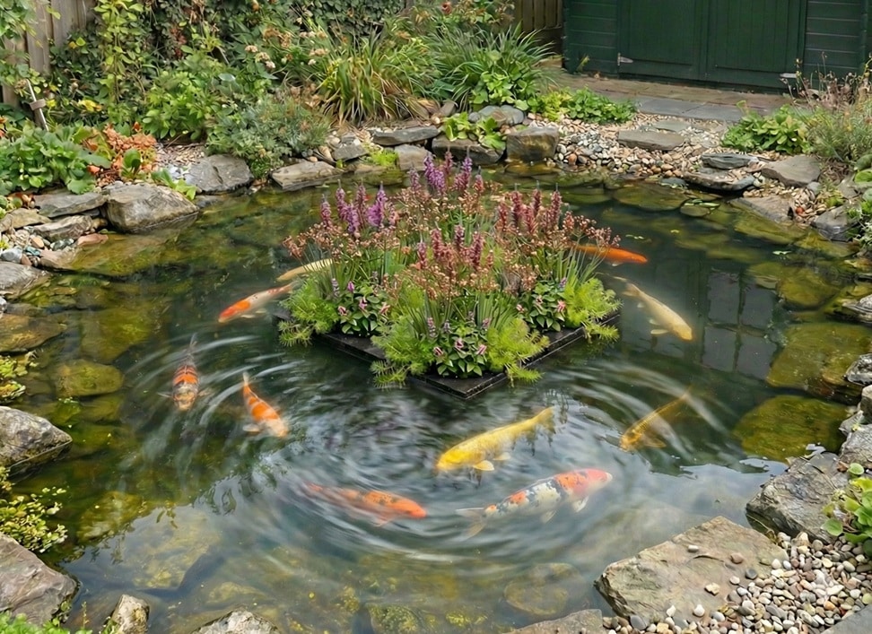 Koivijver eiland Koi-Teichinsel